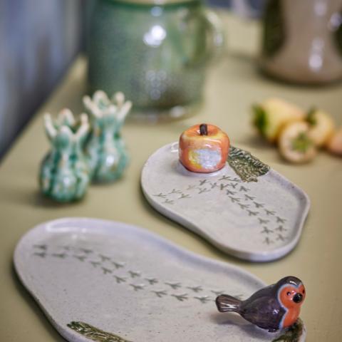 Bleak Assiette de service, Gris, Grès