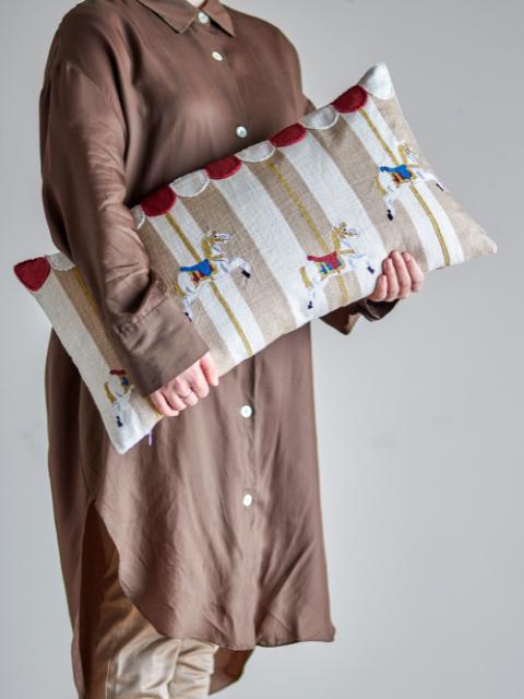 Merry-go-round Pude, Multifarvet, Bomuld