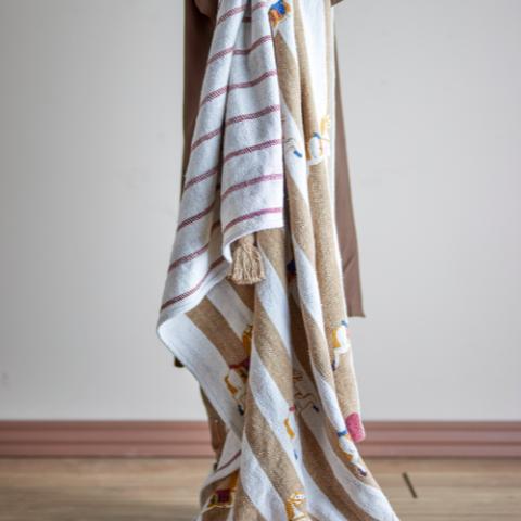 Merry-go-round Plaid, Multifarvet, Genanvendt Bomuld