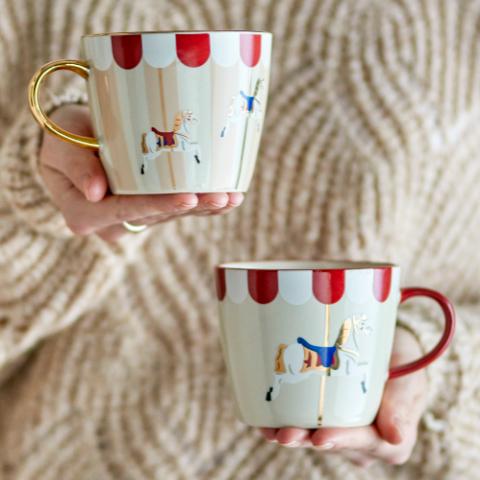 Merry-go-round Mug, Multicolore, Grès
