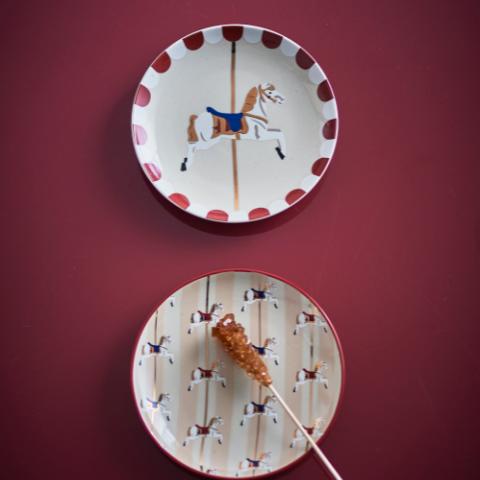 Merry-go-round Tallerken, Multifarvet, Stentøj