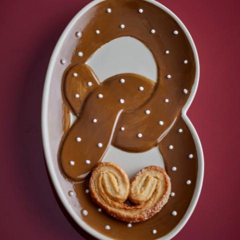 Treats Assiette de service, Marron, Grès