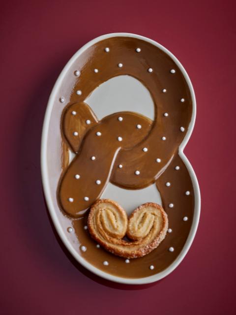 Treats Assiette de service, Marron, Grès