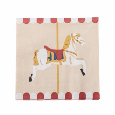 Merry-go-round Serviette, Bunt, FSC®Mix, Paper