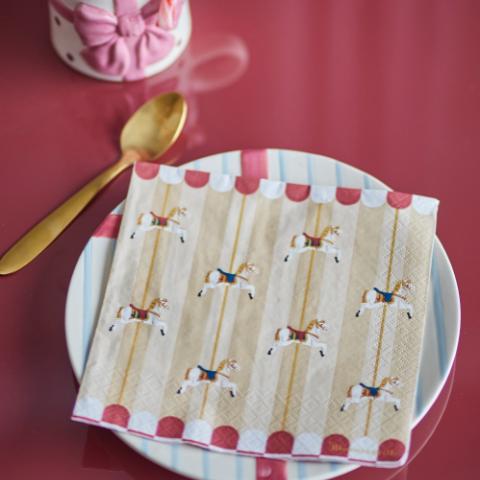 Merry-go-round Serviette, Multicolore, FSC®Mix, Paper