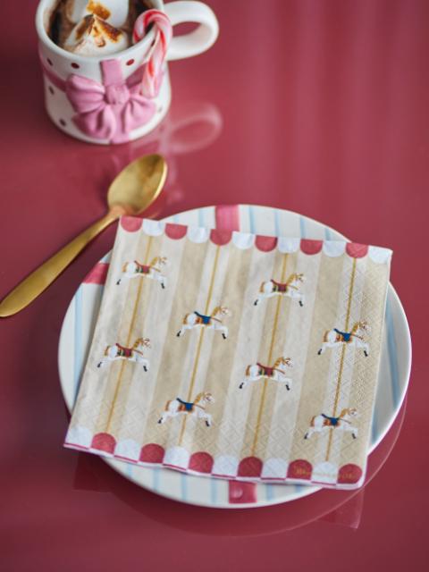 Merry-go-round Serviette, Bunt, FSC®Mix, Paper