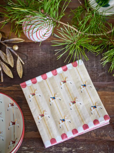 Merry-go-round Serviet, Multifarvet, FSC®Mix, Paper