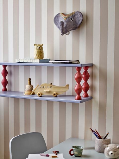 Bibiola Shelf, Blue, MDF
