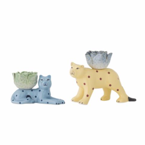Rory Candle Holder, Multi, Stoneware