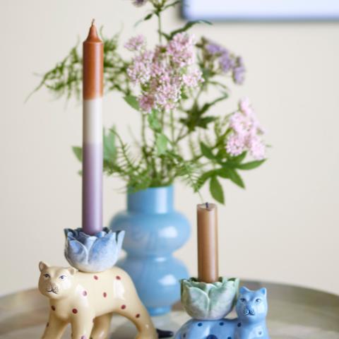 Rory Candle Holder, Multi, Stoneware