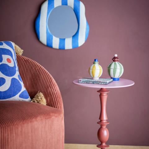 Annan Table d'appoint, Rouge, Aluminium