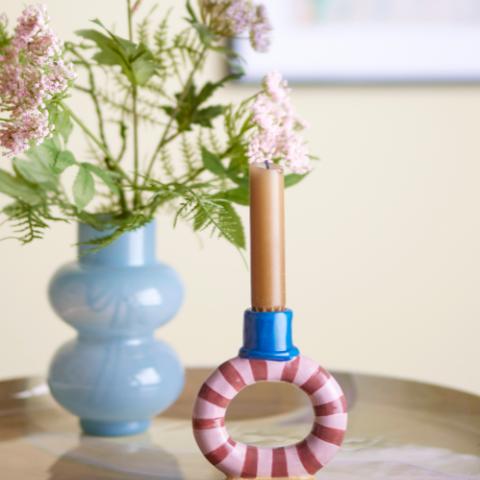 Tacana Candle Holder, Multi, Stoneware