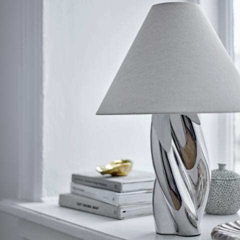 Silva Lampe de table, Argent, Grès