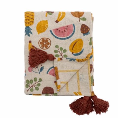 Fruitta Throw, Multi, Recycled Cotton