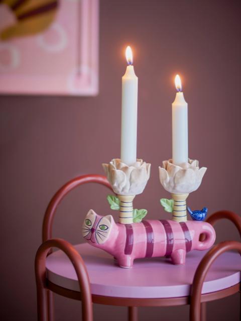 Missy Candle Holder, Multi, Stoneware