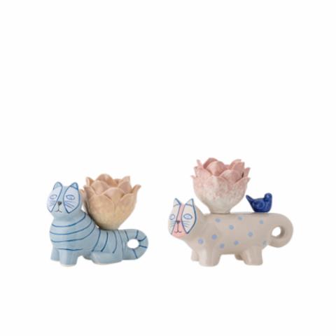 Missy Candle Holder, Multi, Stoneware