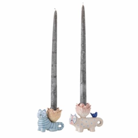 Missy Candle Holder, Multi, Stoneware