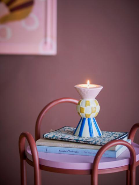 Bob Votive & Candle Holder, Rose, Steingut