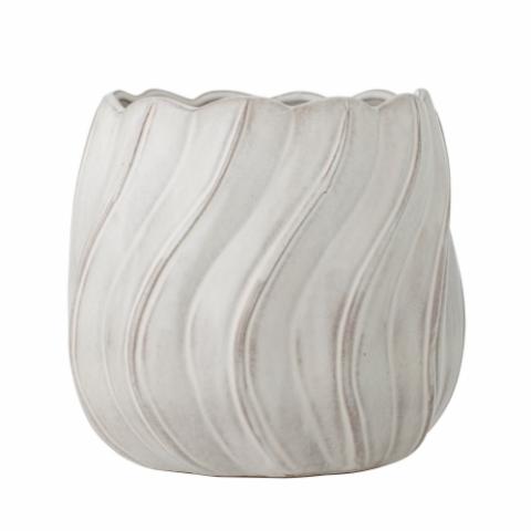 Isidora Flowerpot, White, Stoneware