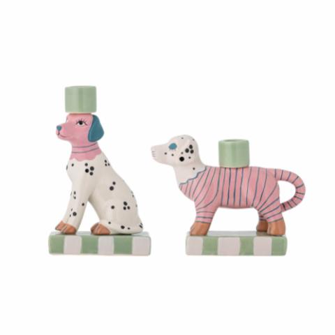 Doglie Candle Holder, Rose, Stoneware