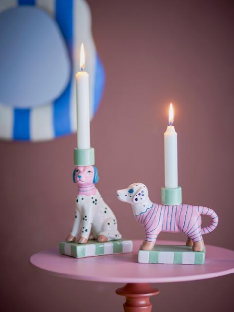 Doglie Candle Holder, Rose, Stoneware