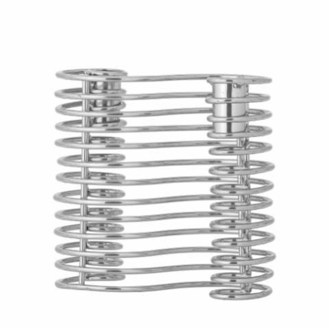 Wavela Candle Holder, Silver, Iron