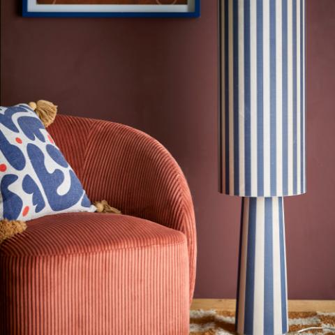 Emmie Lampadaire, Bleu, Polyester