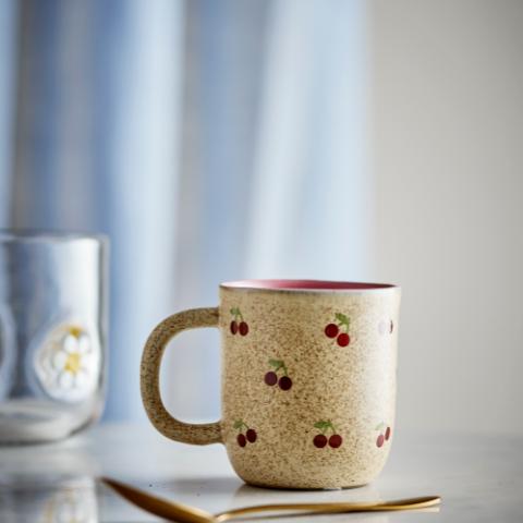 Cherry Tasse, Rose, Grès