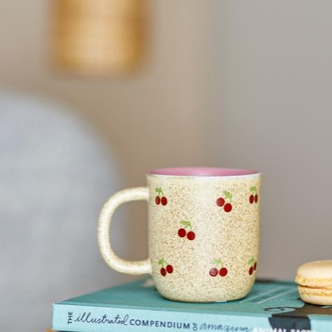 Cherry Tasse, Rose, Grès