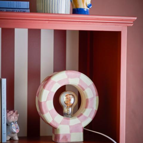 Vialini Lampe de table, Rose, Grès