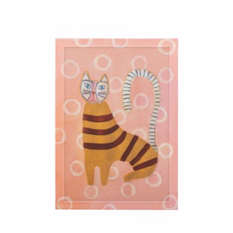 Missy Illustration avec cadre, Multicolore, Bois de sapin