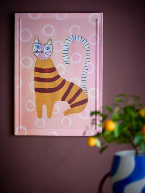 Missy Illustration avec cadre, Multicolore, Bois de sapin