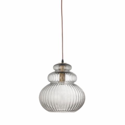 Sybia Pendant Lamp, Grey, Glass