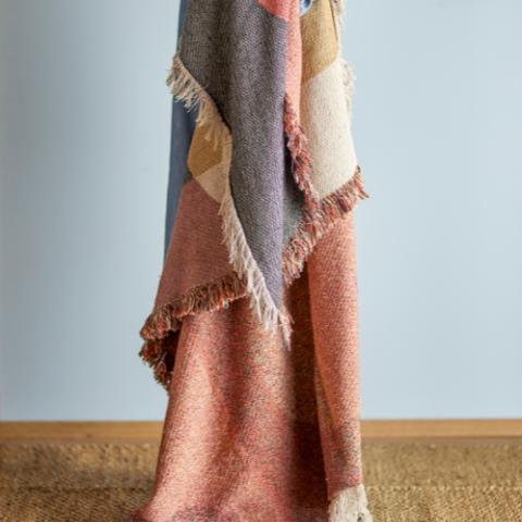 Arni Throw, Multi, Recycled Cotton