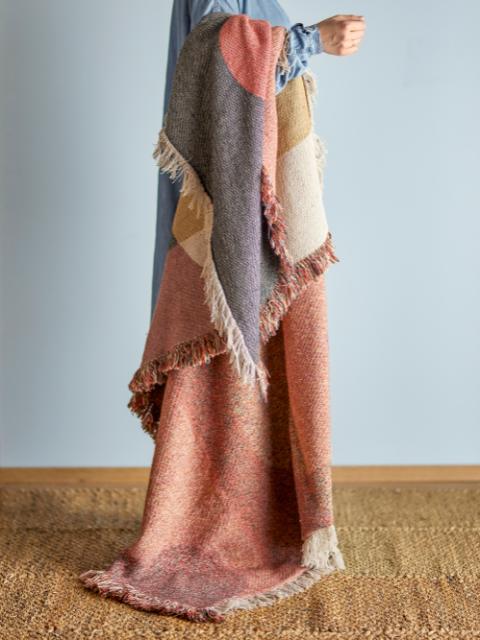 Arni Throw, Brown, Recycled Cotton