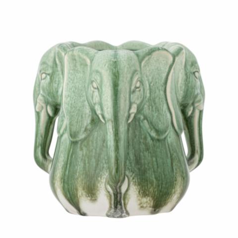 Pontus Vase, Green, Stoneware