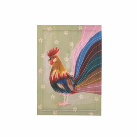 Hanaia Illustration avec cadre, Multicolore, Bois de sapin