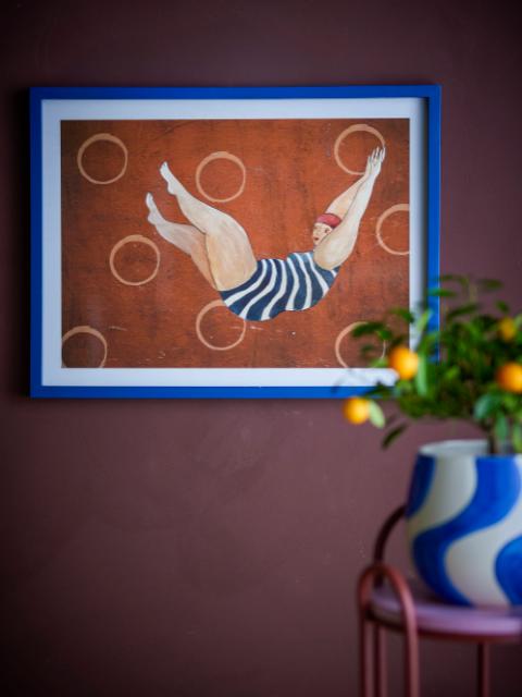 Svela Illustration w/ Frame, Multi, Firwood