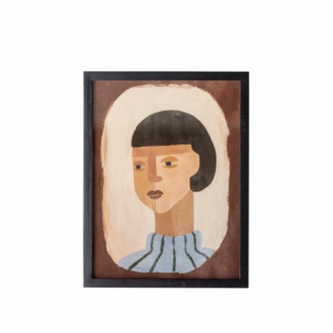 Amanda Illustration w/ Frame, Multi, Firwood