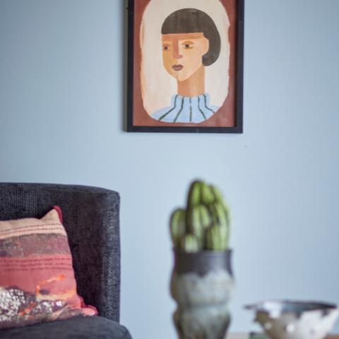 Amanda Illustration avec cadre, Multicolore, Bois de sapin