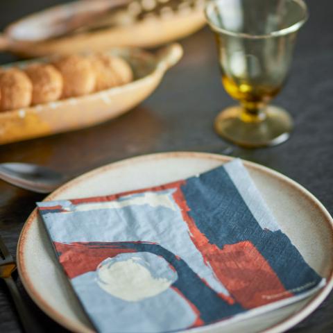 Arty Serviette, Bleu, FSC® Mix, Papier