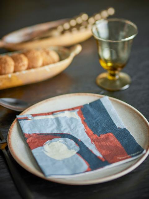 Arty Napkin, Blue, FSC® Mix, Paper
