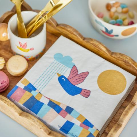 Colorine Serviette, Nature, FSC® Mix, Papier