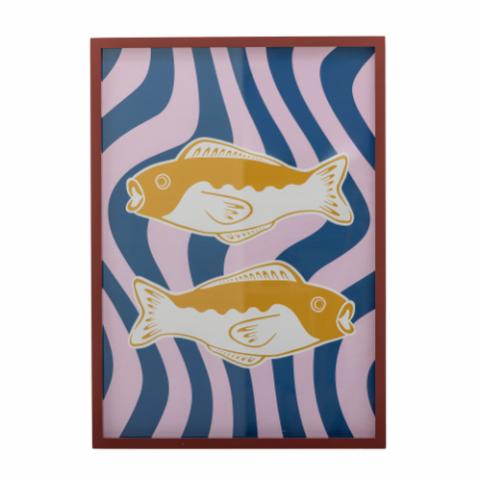 Remy Illustration w/ Frame, Multi, Firwood