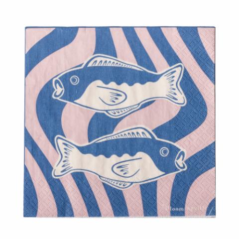 Remy Napkin, Blue, FSC® Mix, Paper