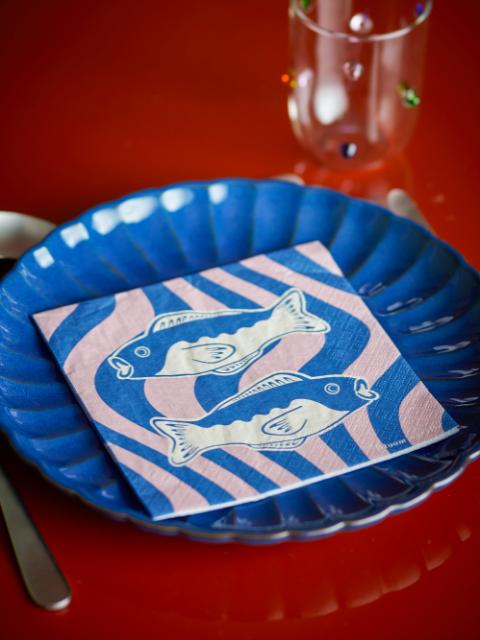 Remy Napkin, Blue, FSC® Mix, Paper