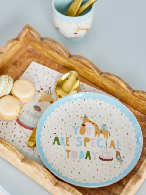 Celebrate Plate, Blue, Stoneware