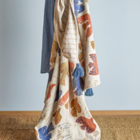 Anniversary Throw, Multi, Recycled Cotton