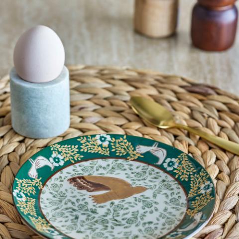 Hezha Plate, Green, Stoneware