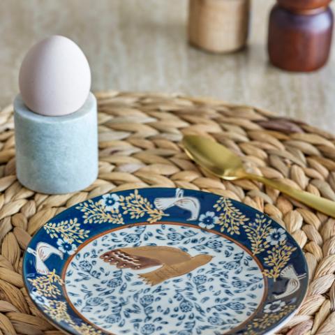 Hezha Assiette, Bleu, Grès